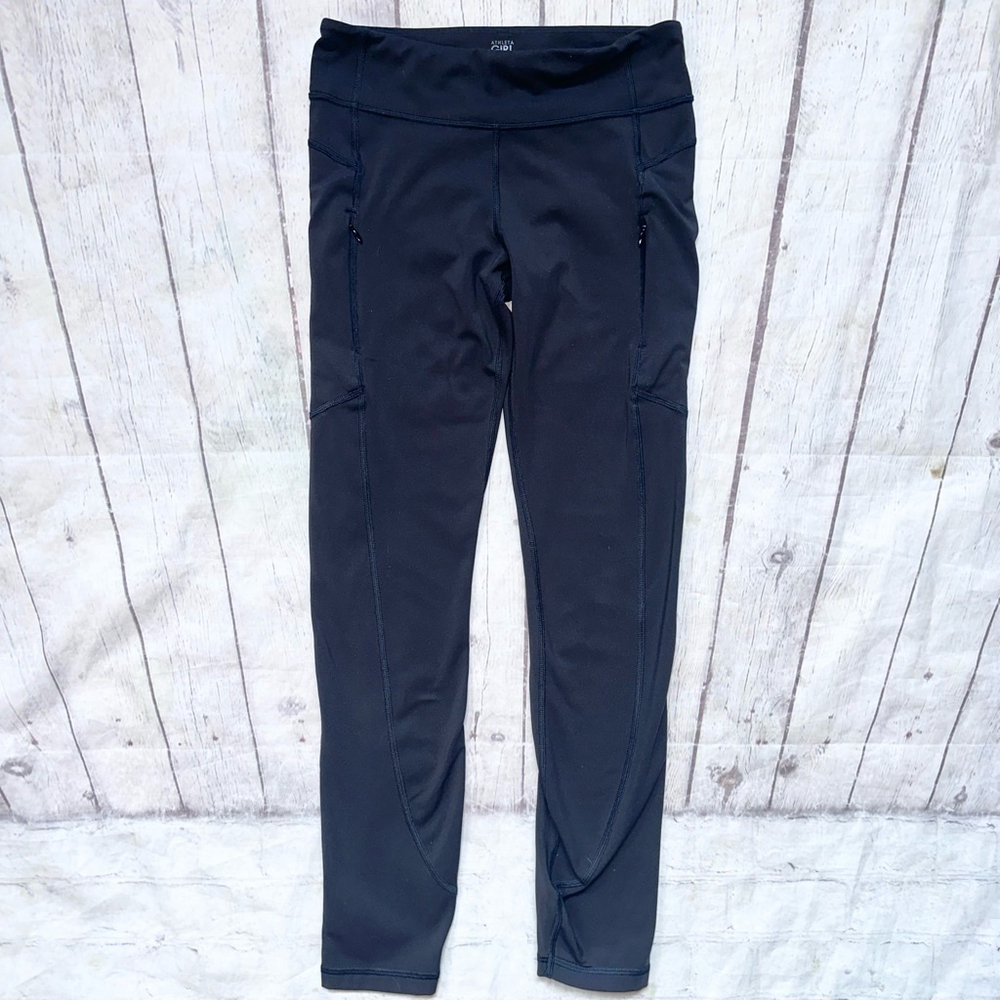 EUC Girl’s Size XL (14) Athleta Girl Snow Problem Tight Leggings Black